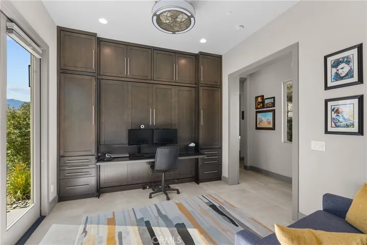 Flex room with murphy bed up and desk out.