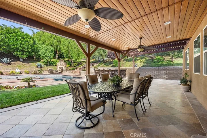 Patio looking out to all the trees and nature