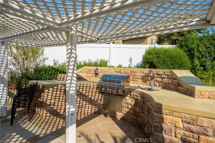 Built-in barbecue area