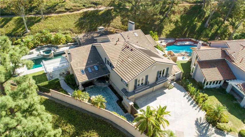 Aerial view of the property.