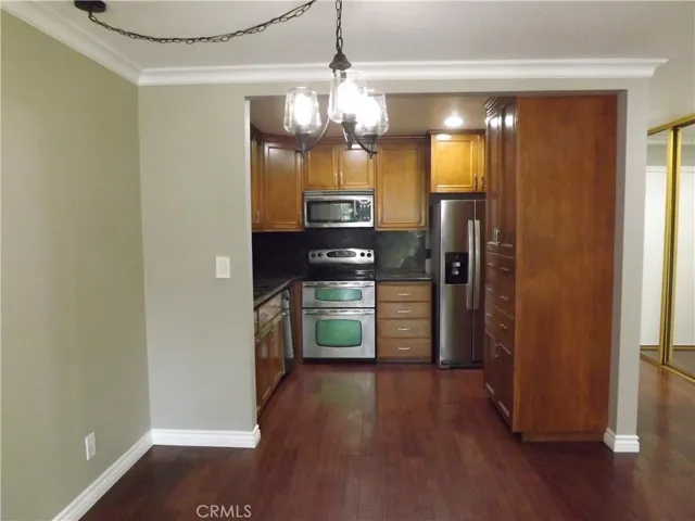 From living area towards open kitchen