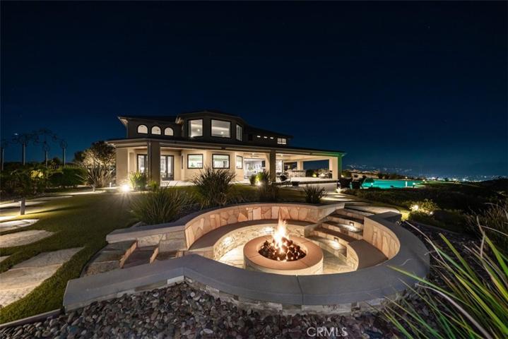 Sunken Fire Pit with gorgeous city views