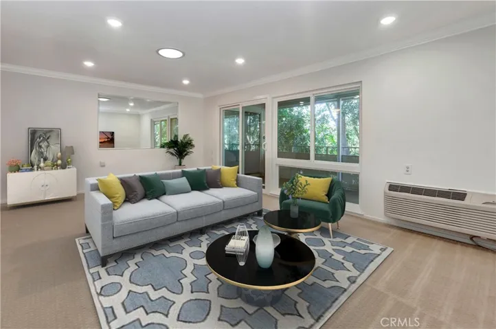 Virtually staged Living room