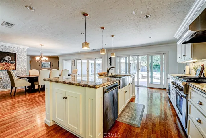 Highly upgraded chef's kitchen.