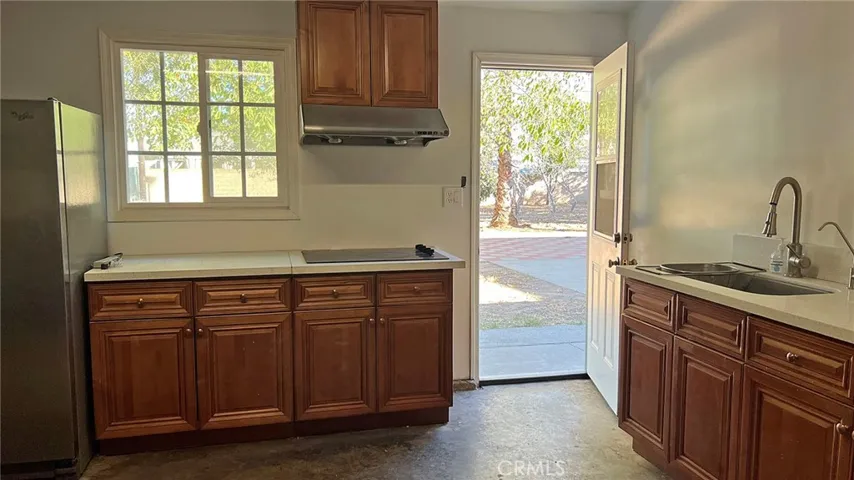 Kitchen area in garage