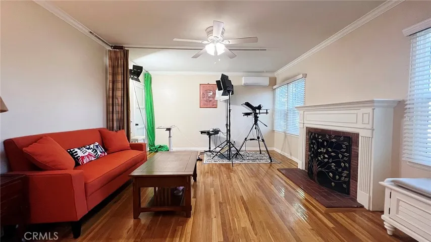 Living room with nice wood floor