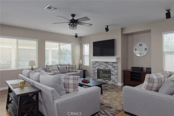 Living room with gas fireplace