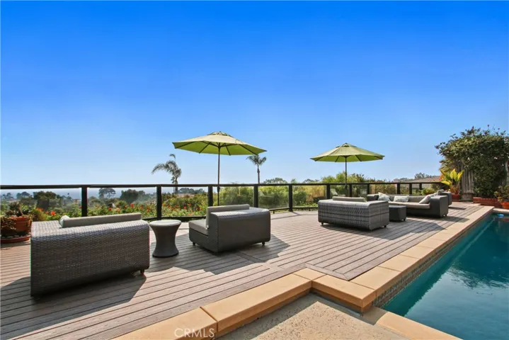Deck Views, with outdoor furniture included included.