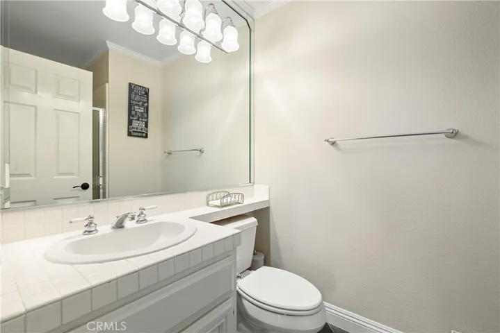 Half bathroom on the main level.