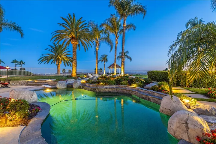 Pool toward the view.