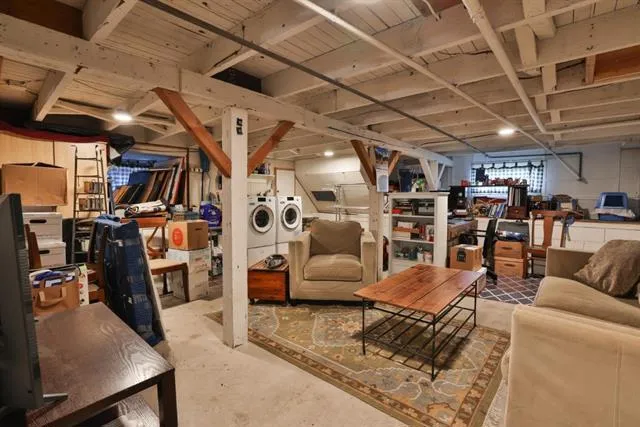 Room for office, laundry area w/ top of the line, Miele washer and ventless dryer, only 6 months new