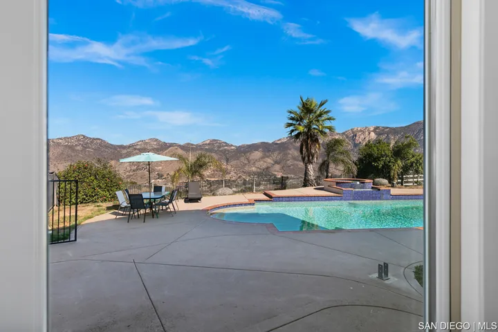 Master bedroom opens onto pool/jacuzzi area