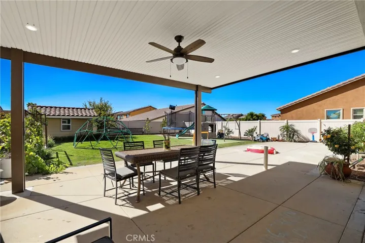 Extended aluminum patio cover.
