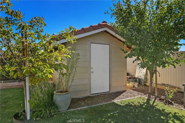 Storage shed.