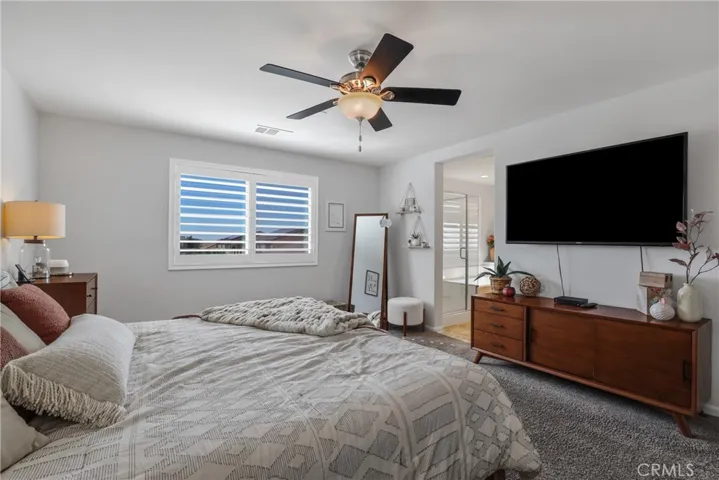 Master suite with walk-in-closet.