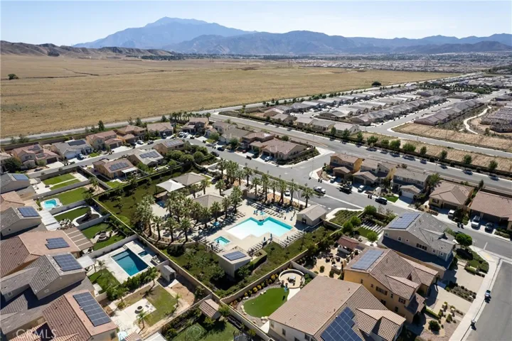 Aerial of 1 of 3 community pools.