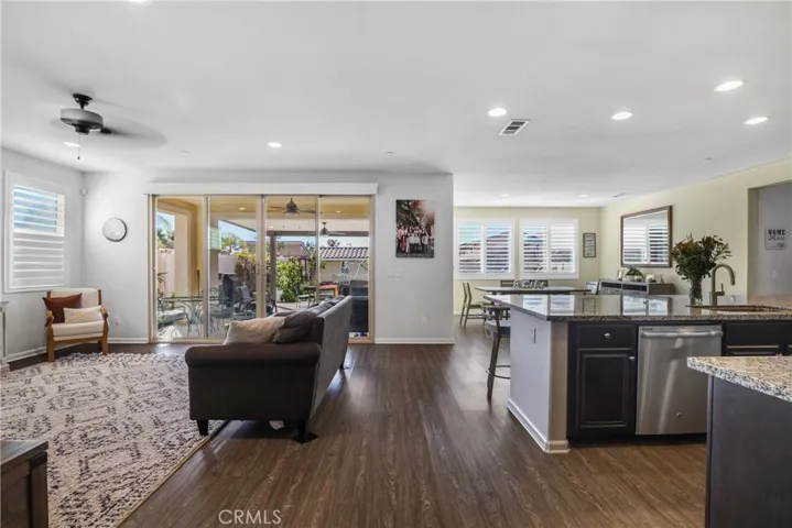 Open concept kitchen with walk-in-pantry..