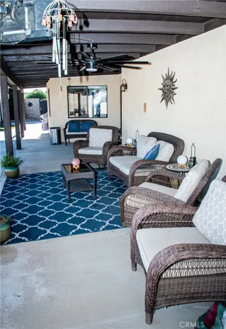 Large rear patio space fantastic for entertaining.