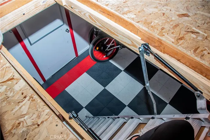 RV garage attic access.