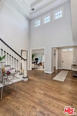 Soaring two story vestibule