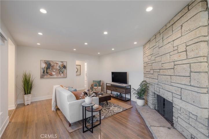Fossil coral fireplace wood & gas fireplace...