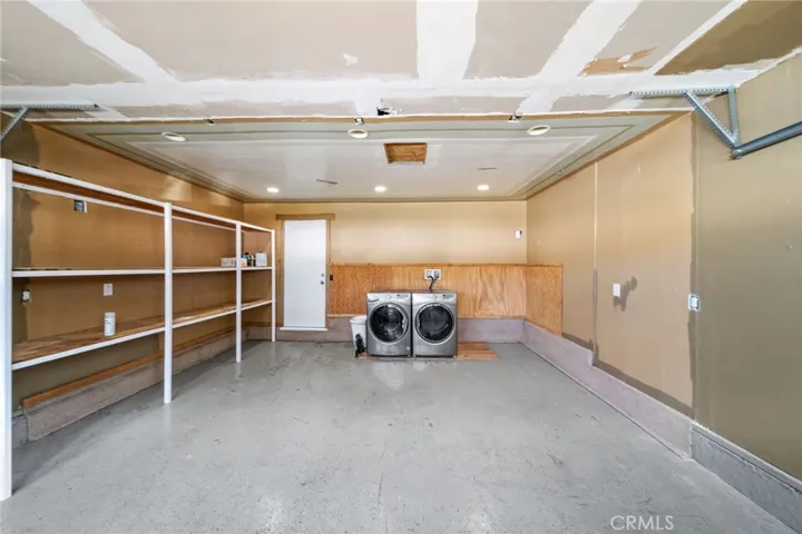Washer and dryer hook up in garage