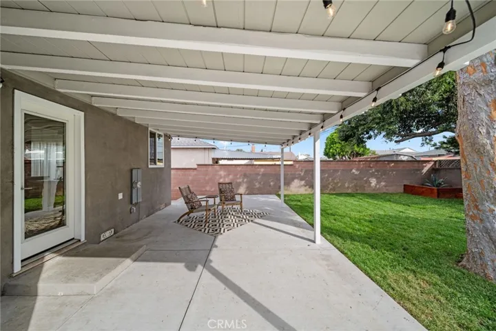 Large covered patio
