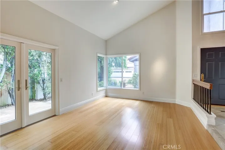 French doors lead to the private side yard. Perfect place to relax!