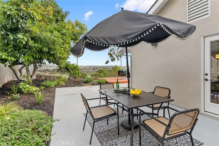 Downstairs patio area