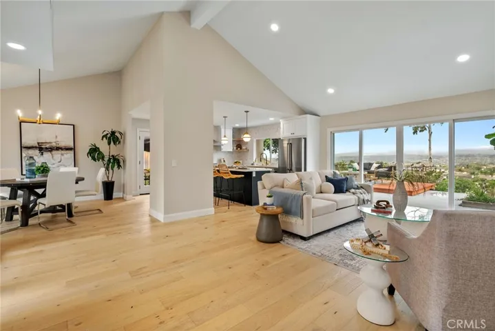 From stairs toward all areas.