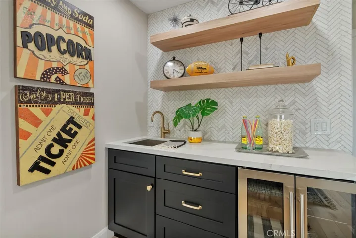 Family room wet bar