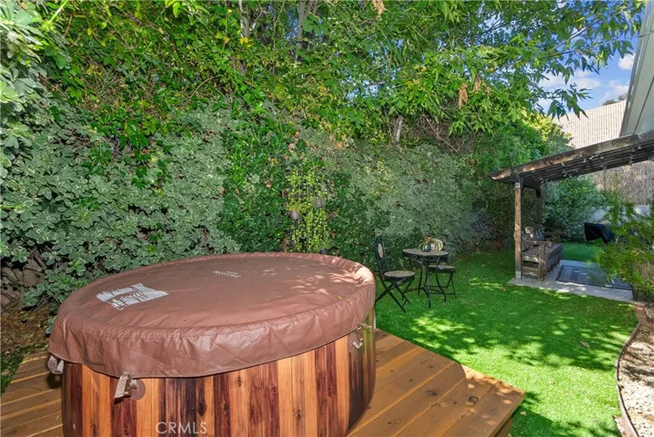 Lush and private backyard