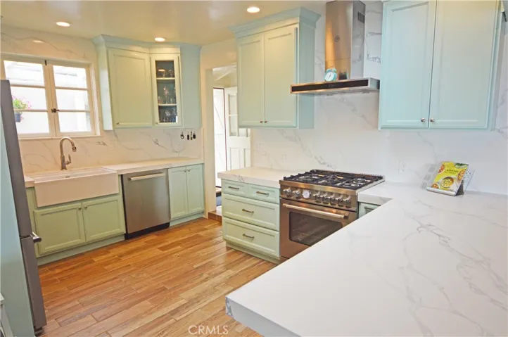 The spacious "new" kitchen with top-of-the-line appliances.