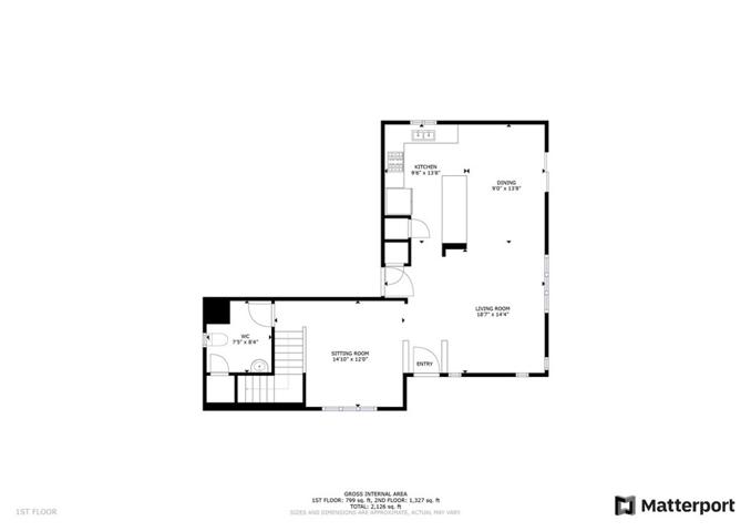 Downstairs floor plan.