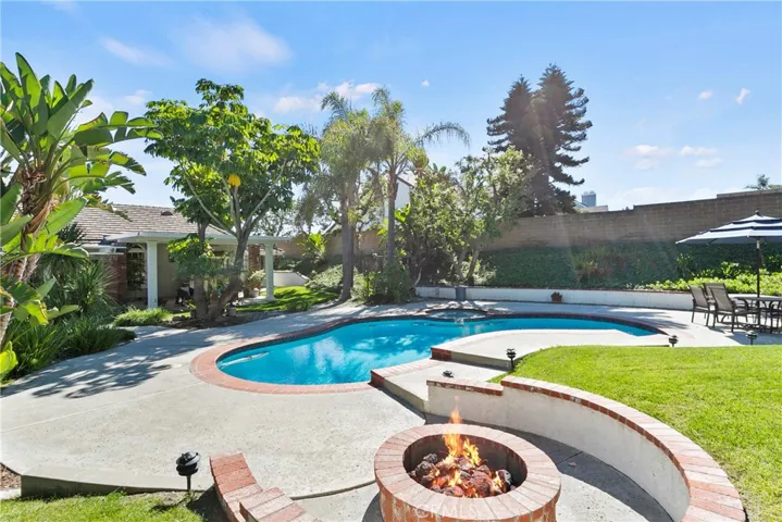 Relax by the fire pit in the evening.