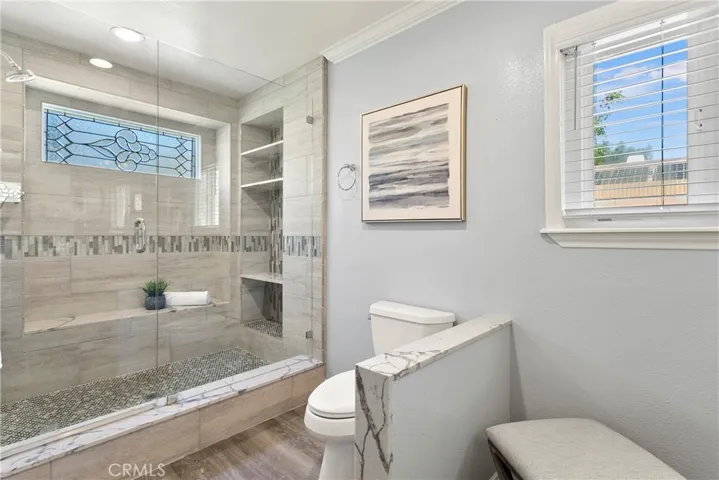 Remodeled, spacious shower
