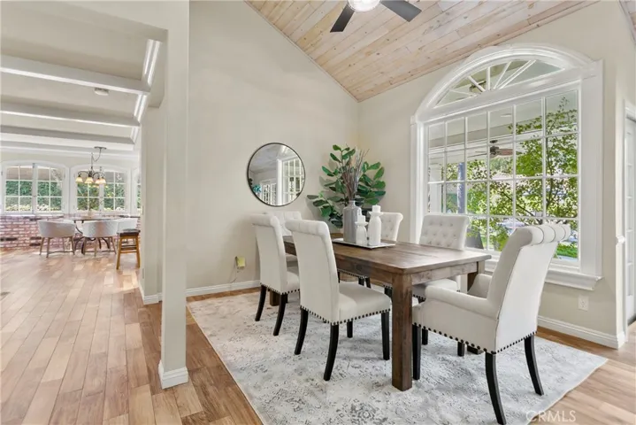 Picturesque dining area with a view.