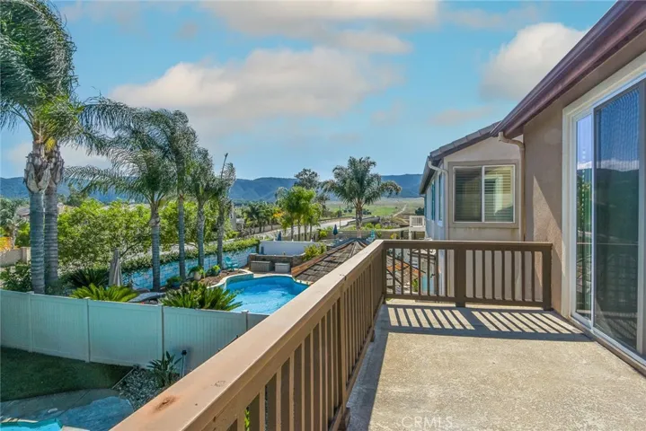 Master bedroom balcony views