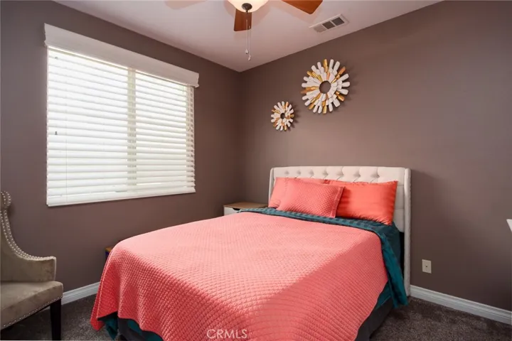Guest room with walk in closet.