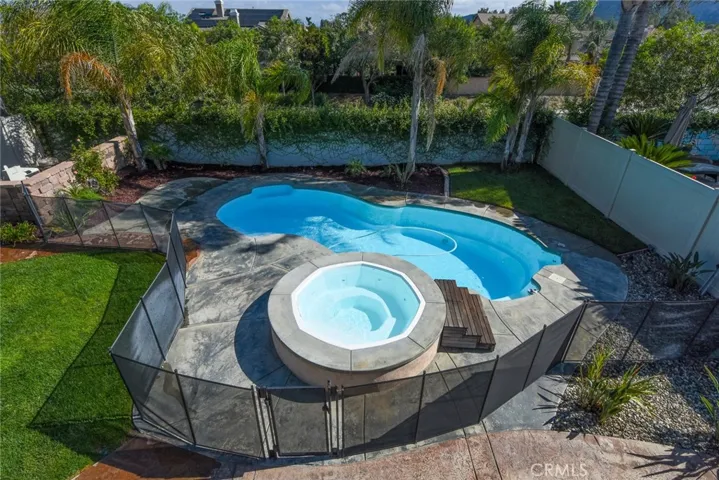 Backyard pool area