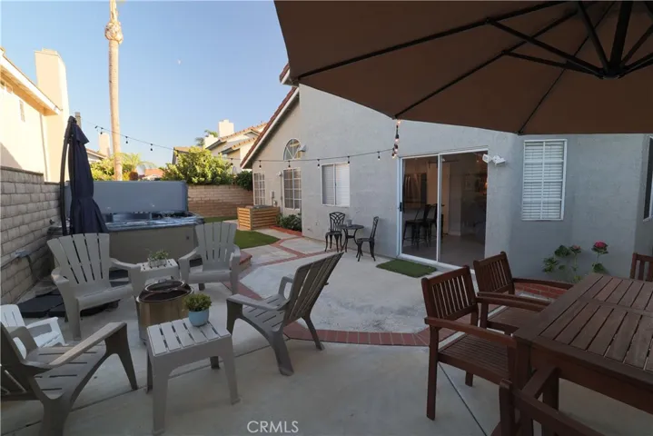 backyard seating area