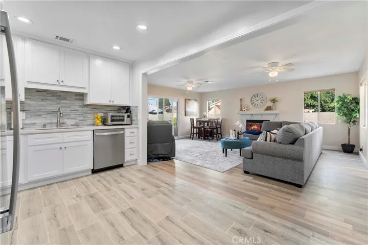 Open space kitchen to family room. Newly updated.