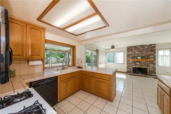 Atrium window in kitchen