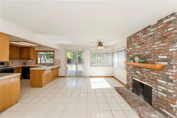 Spacious great room off of the kitchen.