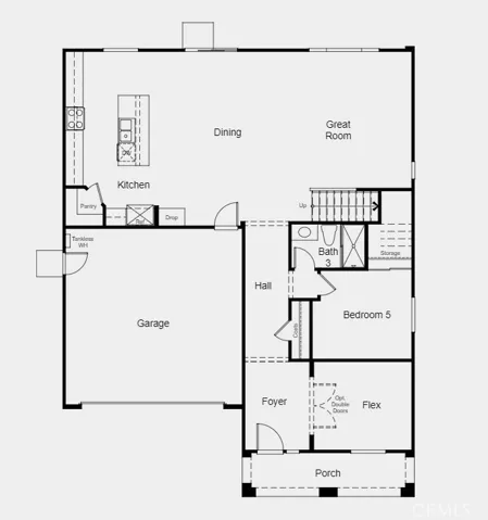  Design highlights include laminate flooring downstairs, quartz counters, and upgraded backsplash. 

