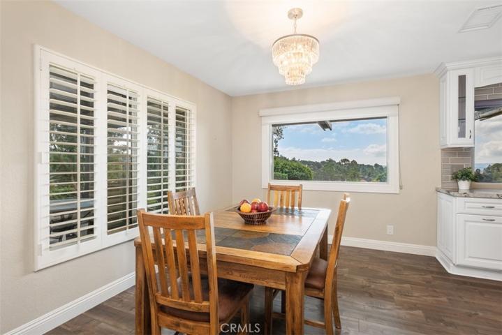 Dining room with Expansive window