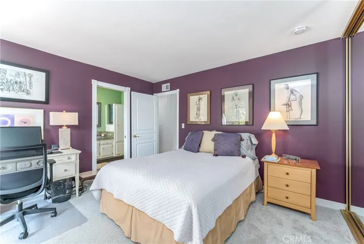 Socond suite is very large with a wall of closets, fantastic views and direct access to the bathroom.