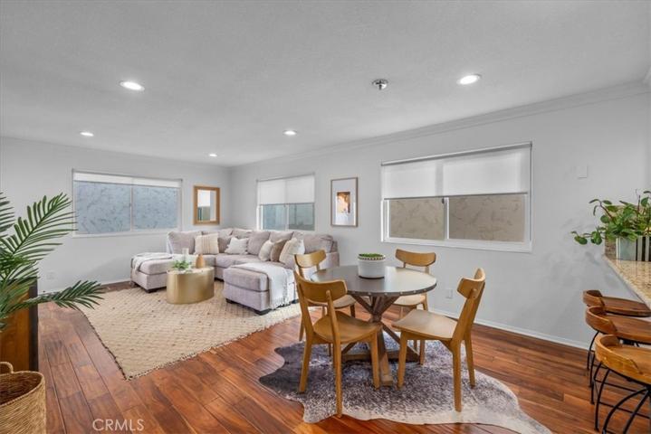 Separate family room open to the kitchen