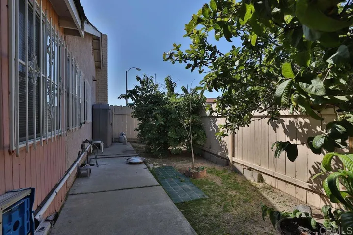 Backyard at side
