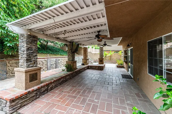 Covered Patio area outside Kitchen